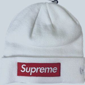Supreme New Era Box Logo Beanie (FW21) White